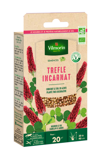 Engrais verts - Engrais vert trèfle incarnat - BIO - Petit modèle - PACKAGING_RECTO